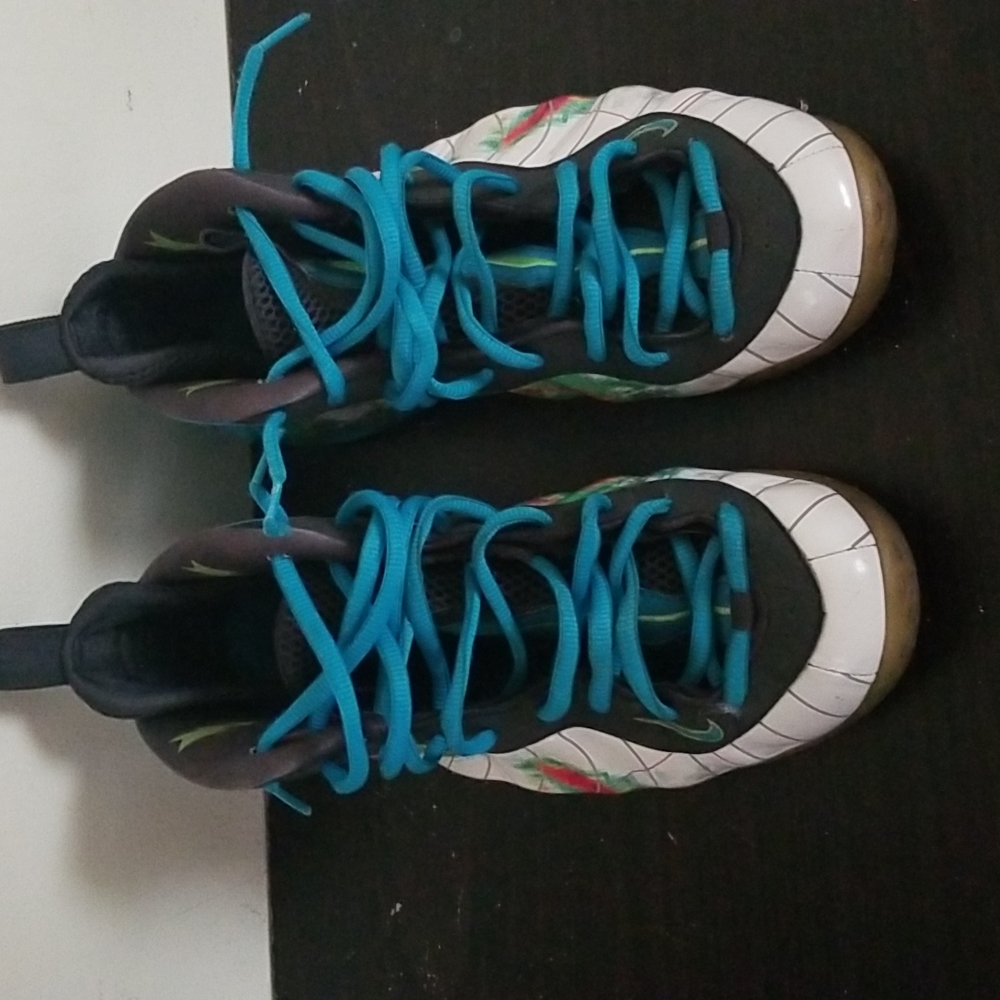 Multi Colored  Nike Air Foamposit Ones  “Weatherman” (Gently Worn)